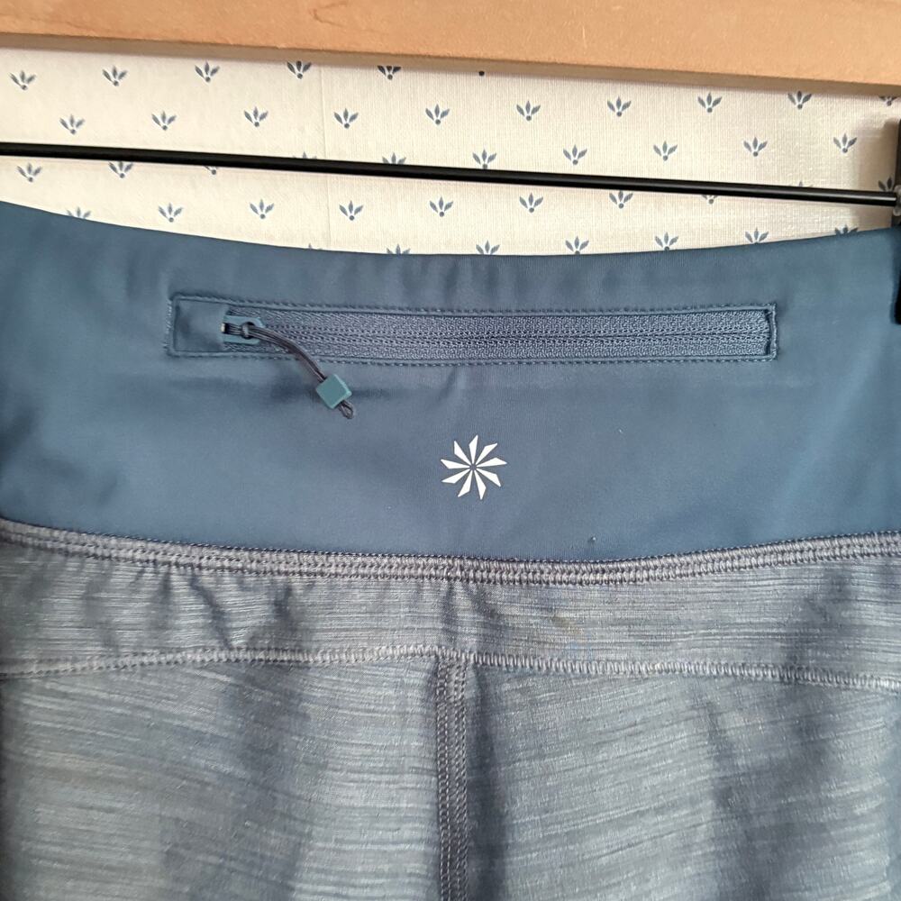 Athleta Run With It 3.5" Textured Shorts M Blue Running - Picture 7 of 8